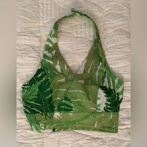 Anthropologie palm leaf halter top sz 4